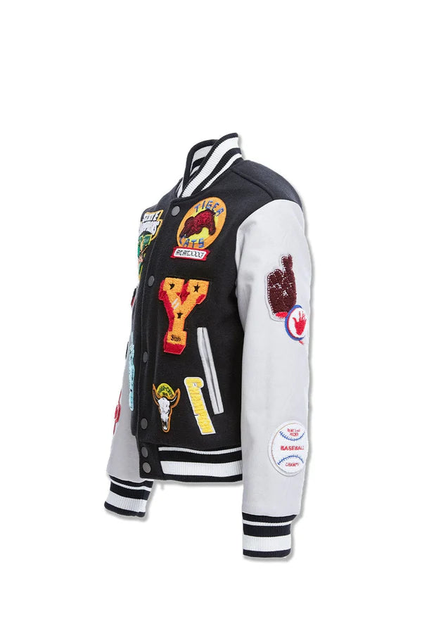 Kids Empire City Varsity Jacket (Black)