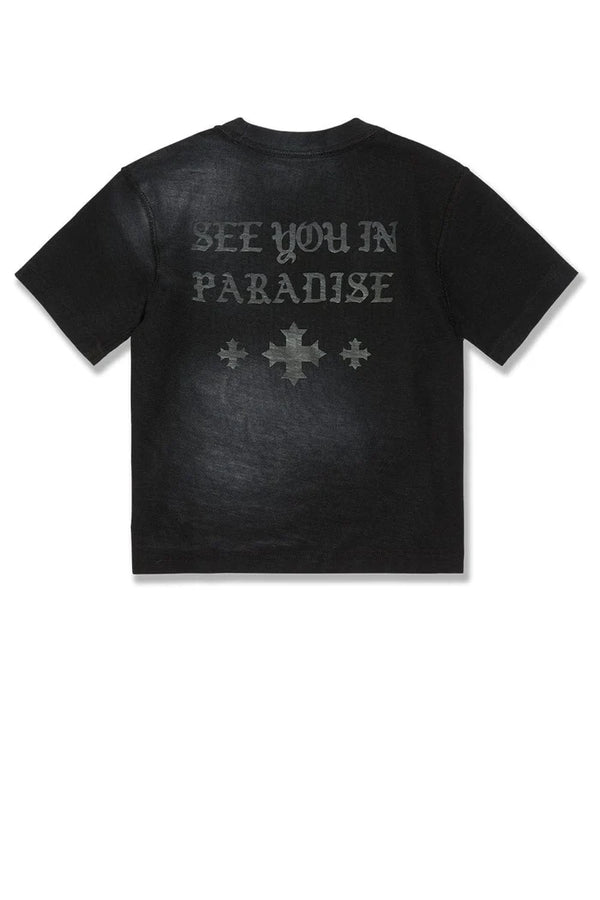 Kids Inside Out Boxy T-Shirt - Black Shadow