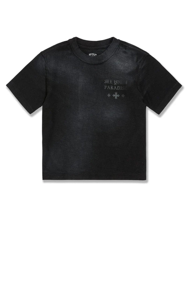 Kids Inside Out Boxy T-Shirt - Black Shadow