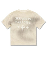 Kids Inside Out Boxy T-Shirt -  Cream Wash