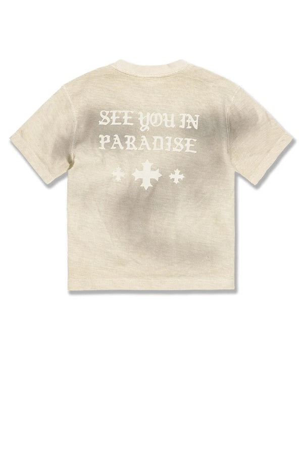 Kids Inside Out Boxy T-Shirt -  Cream Wash
