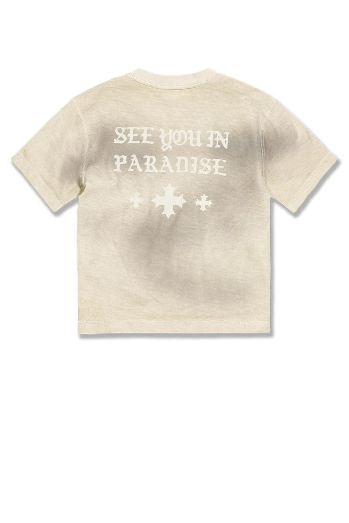 Kids Inside Out Boxy T-Shirt -  Cream Wash