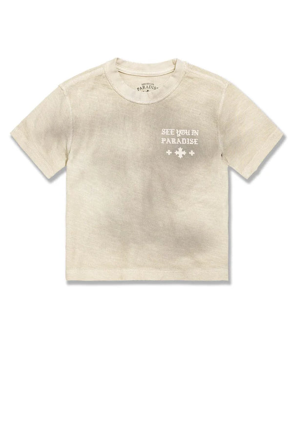 Kids Inside Out Boxy T-Shirt -  Cream Wash
