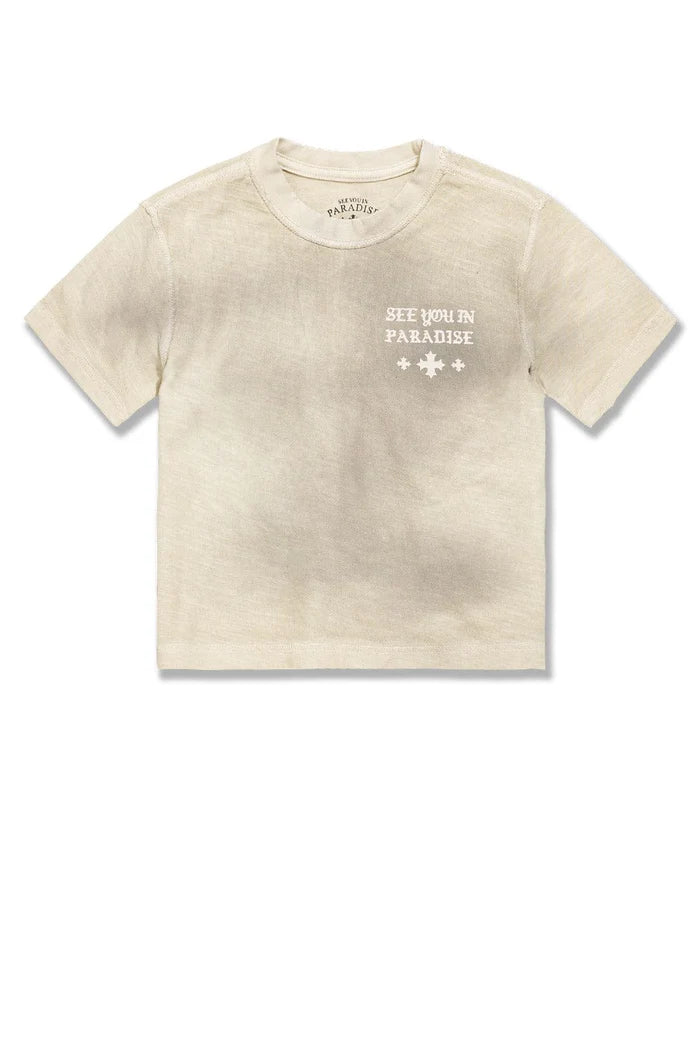Kids Inside Out Boxy T-Shirt -  Cream Wash