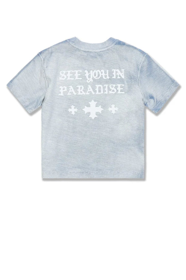 Kids Inside Out Boxy T-Shirt -  Ice Blue