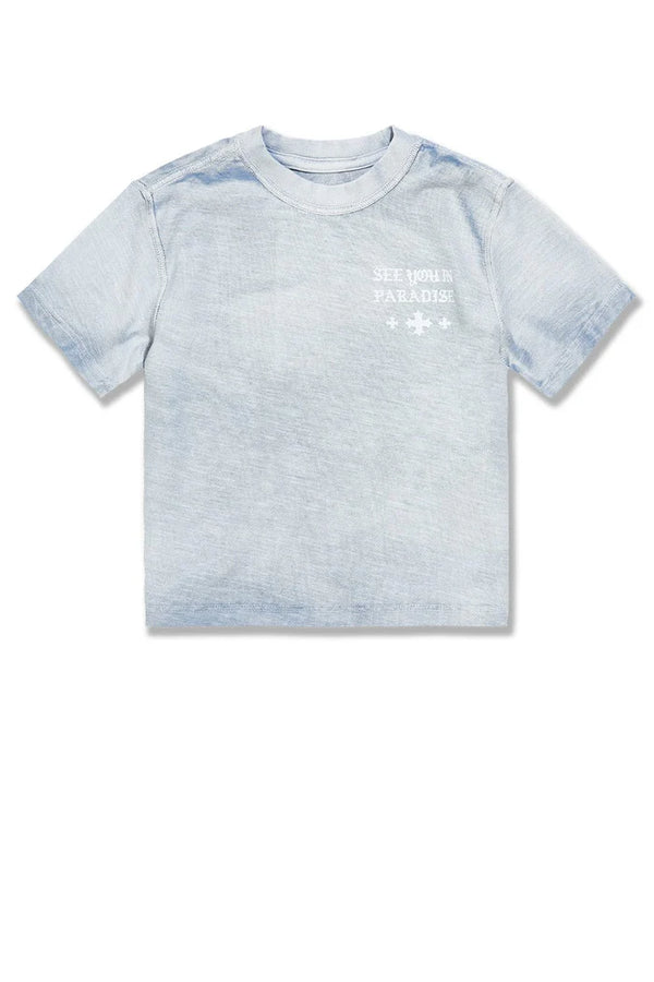 Kids Inside Out Boxy T-Shirt -  Ice Blue