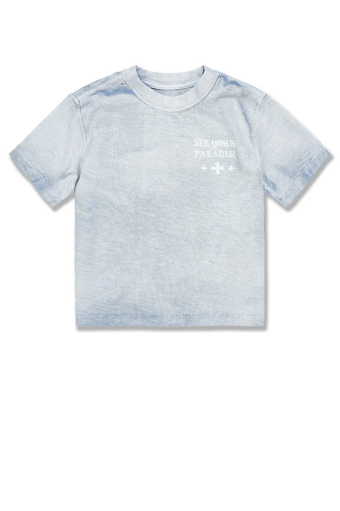 Kids Inside Out Boxy T-Shirt -  Ice Blue
