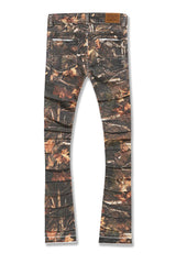 Kids Stacked Ripple Effect Pants (Timbershade)