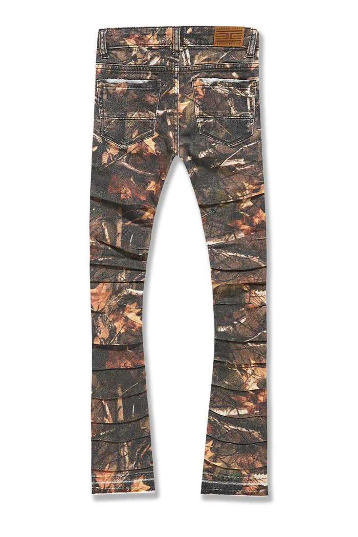 Kids Stacked Ripple Effect Pants (Timbershade)