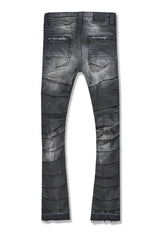 Kids Stacked Ripple Effect Denim-Black Shadow