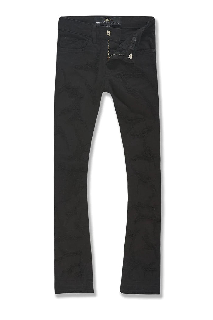 KIDS STACKED SANTORINI DENIM (BLACK)