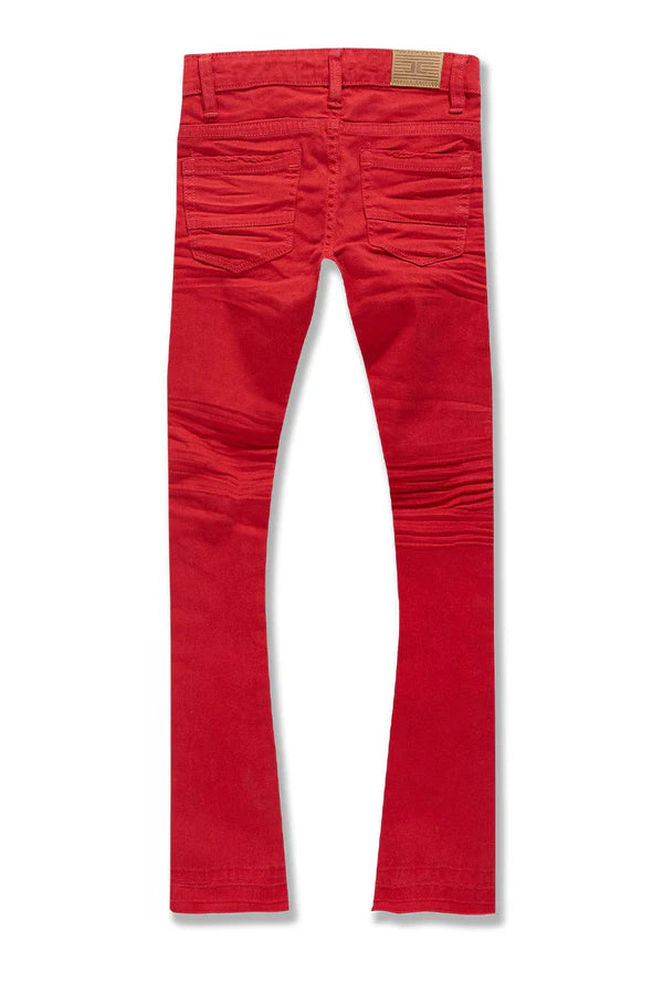 Kids Stacked Tribeca Twill Pants (Red)