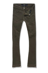 Kids Stacked Tribeca Twill Pants (Army Green)