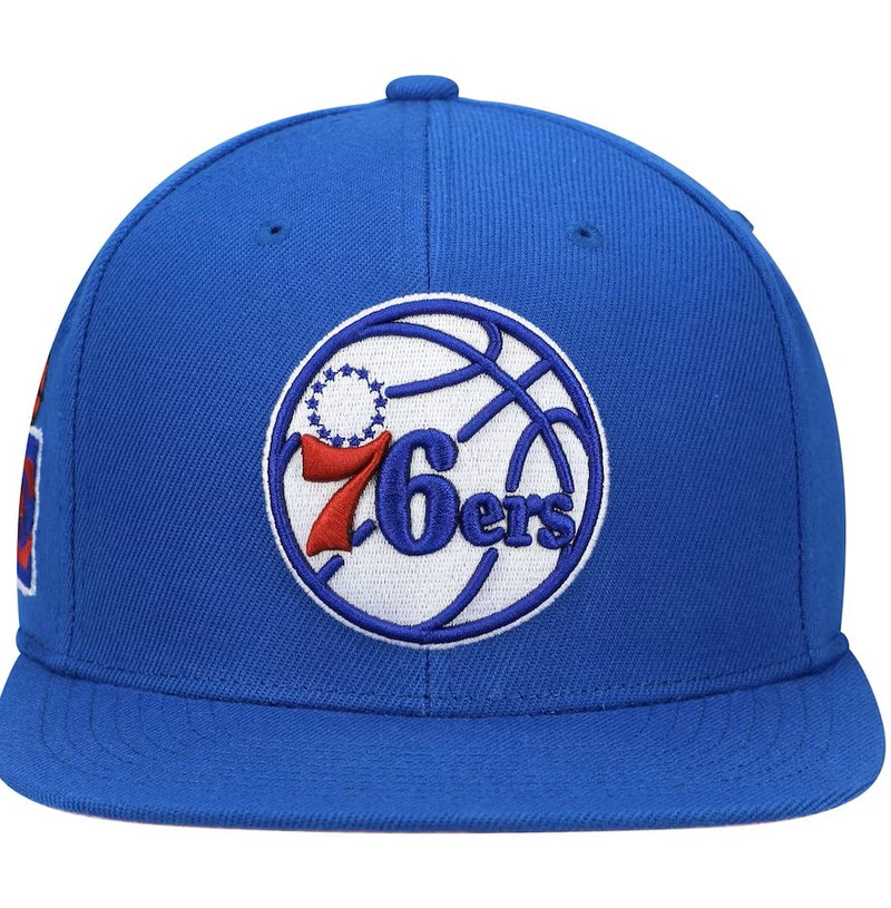 Men's Mitchell & Ness Royal Philadelphia 76ers Hardwood Classics All Love Snapback Hat