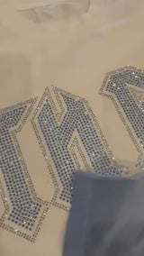 Heavy THRT Rockstar Rhinestone TEE BLUE POTASSIUM