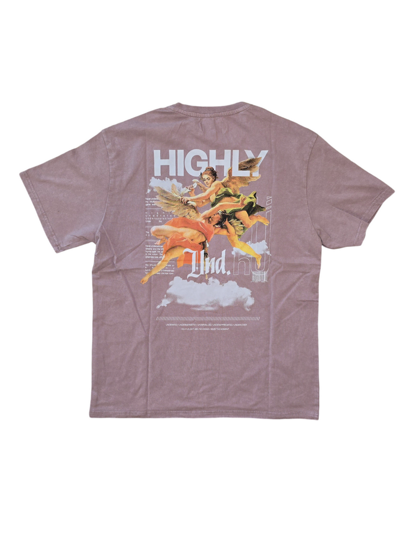 HIGHLY ANGELS TEE- ROSE