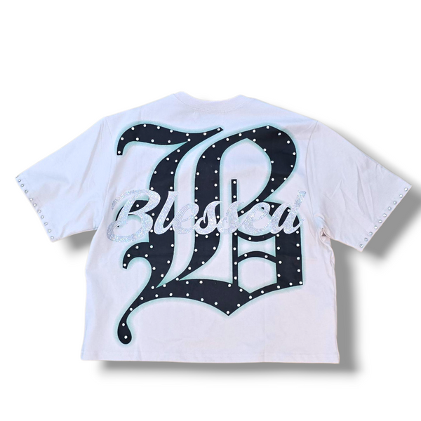 BLESSED ANGEL BOXY FIT TEE - TAN