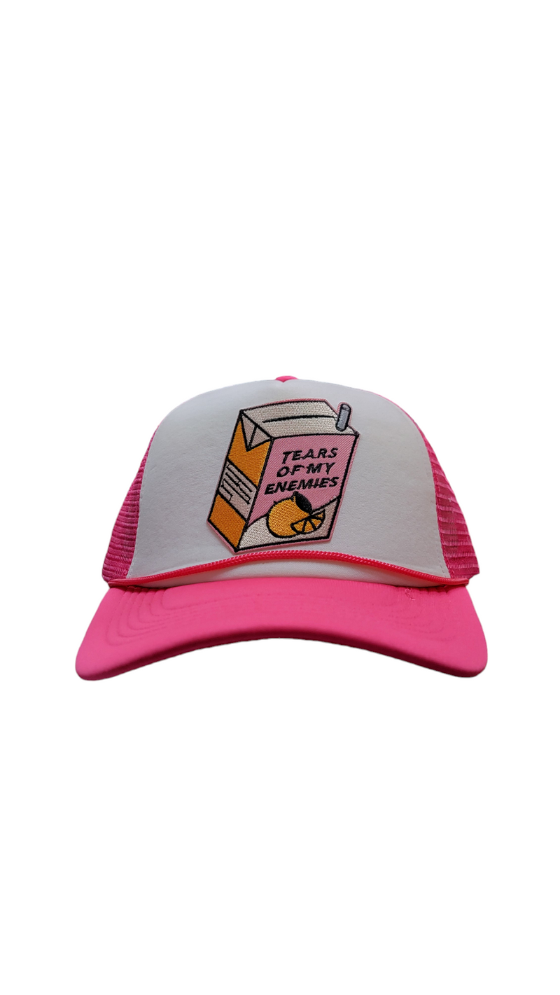 TEARS OF MY ENEMIES TRUCKER HAT-PINK