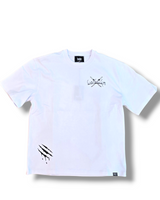 DNM-2502 WHITE & GRAY - WARRIOR OF THE SEAS STONED OUT TSHIRT