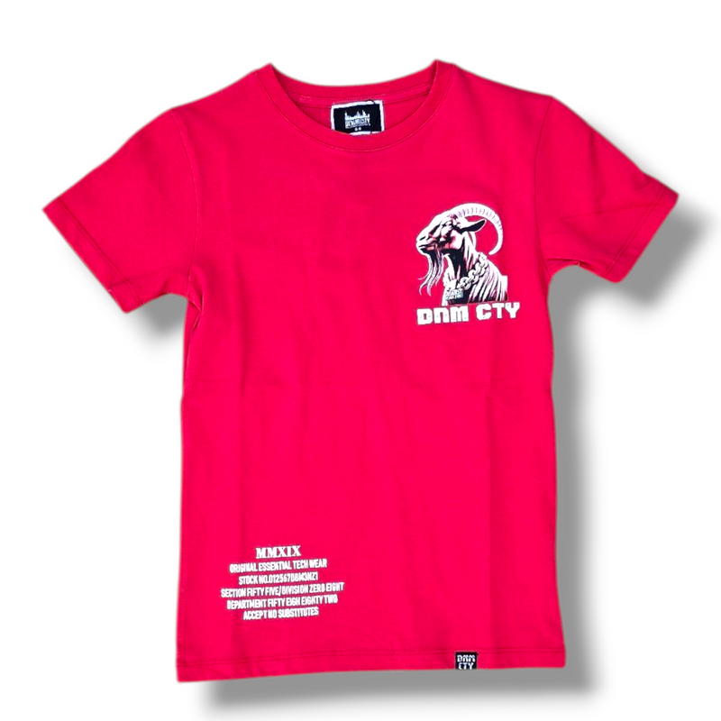 KIDS GOATEST OF ALL STONED OUT TSHIRT- RED