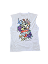 ALL 4 LOVE SLEEVELESS TEE-WHITE