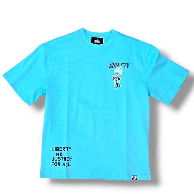 LIBERTY DROWNING OVERSIZE SHIRT - TEAL