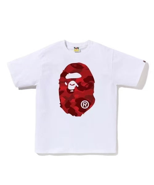 BAPE RED COLOR CAMO BIG APE T-SHIRT