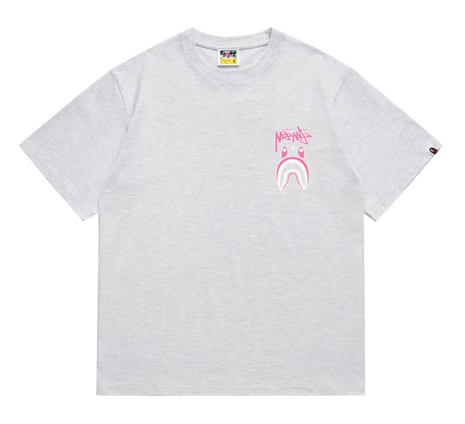 BAPE X STUSSY TEE - GREY – No Limit Clothing Store