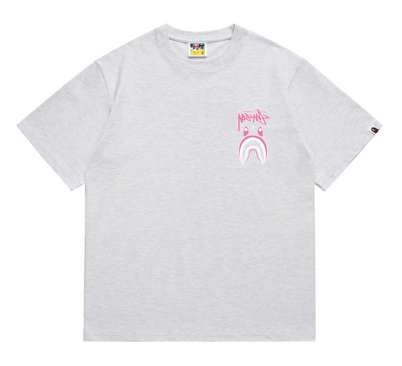 BAPE X STUSSY TEE - GREY