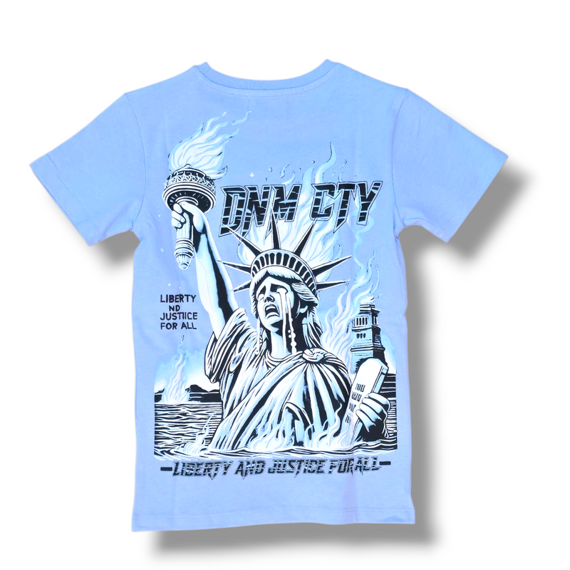 KIDS LIBERTY DROWNING  T SHIRT - BABY BLUE