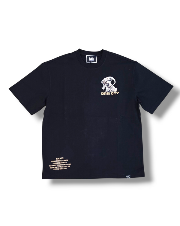 DNM-2503 BLACK & GOLD - GOATEST OF ALL STONED OUT TSHIRT