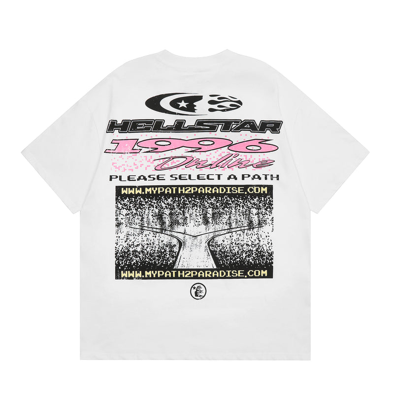 HELLSTAR PIXEL TEE - WHITE