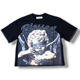 BLIND ANGEL BOXY FIT TEE - BLACK