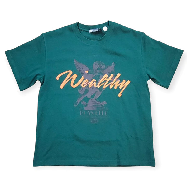 WEALTHY ANGLE TEE- HARVEST GREEN