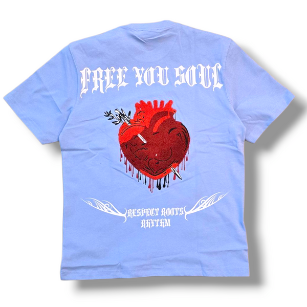 RST-313 BLUE FREE SOUL HEAVYWEGHT TEE