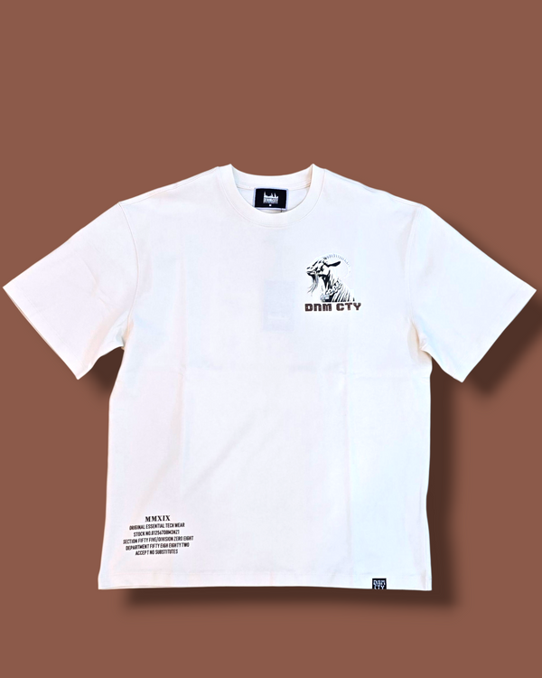 DNM-2503 BEIGE - GOATEST OF ALL STONED OUT TSHIRT