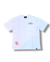 DNM-2502 WHITE & RED - WARRIOR OF THE SEAS STONED OUT TSHIRT