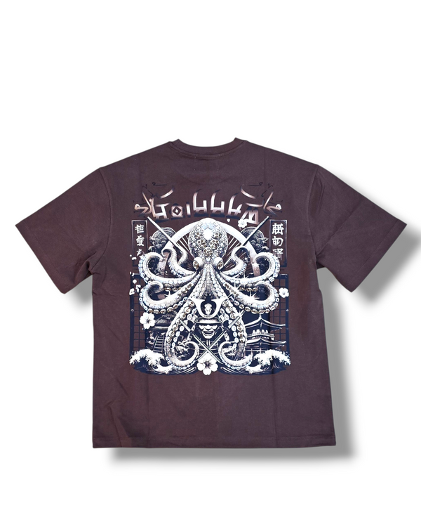 DNM-2502 BROWN - WARRIOR OF THE SEAS STONED OUT TSHIRT