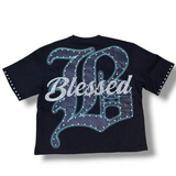 ANGEL OF LOVE BOXY FIT TEE - BLACK