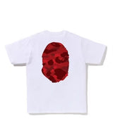 BAPE RED COLOR CAMO BIG APE T-SHIRT