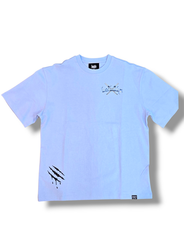 DNM-2502 BABY BLUE - WARRIOR OF THE SEAS STONED OUT TSHIRT