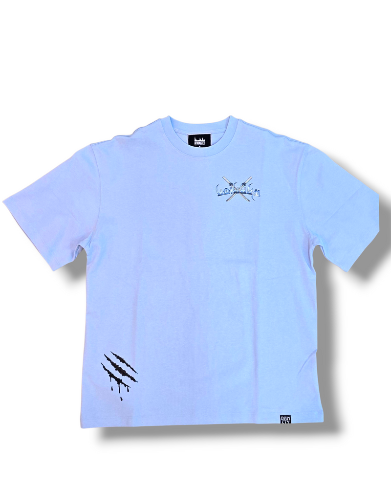 DNM-2502 BABY BLUE - WARRIOR OF THE SEAS STONED OUT TSHIRT
