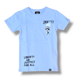 KIDS LIBERTY DROWNING  T SHIRT - BABY BLUE