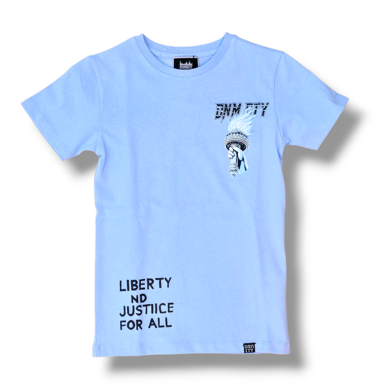 KIDS LIBERTY DROWNING  T SHIRT - BABY BLUE