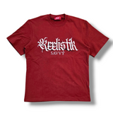 RST-301 BURGUNDY SAVVY EAGLE HEAVY WEIGHT TEE