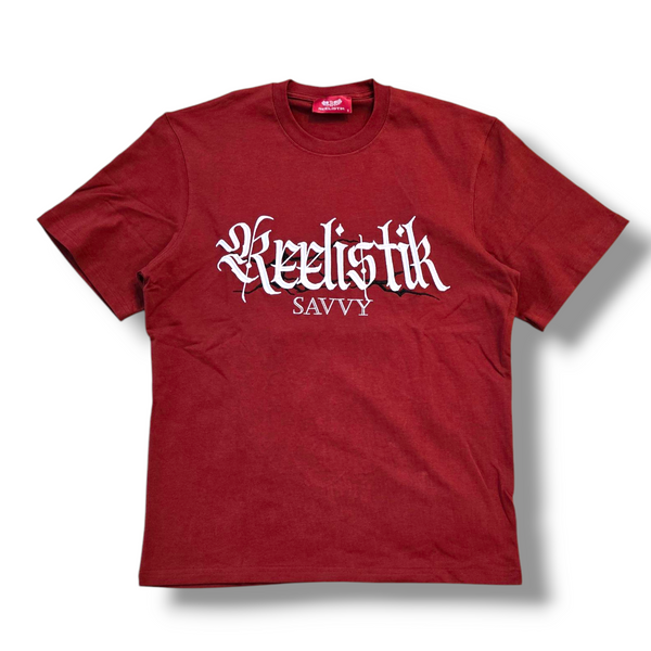 RST-301 BURGUNDY SAVVY EAGLE HEAVY WEIGHT TEE