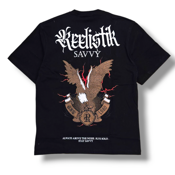 RST-301 BLACK SAVVY EAGLE HEAVY WEIGHT TEE