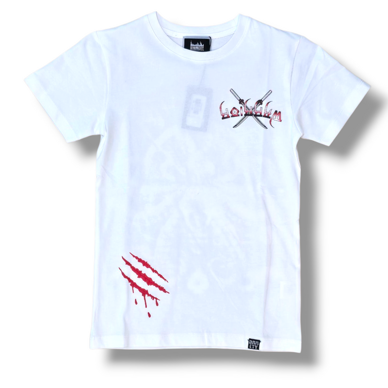 KIDS WARRIOR OF THE SEAS STONED OUT TSHIRT - WHITE