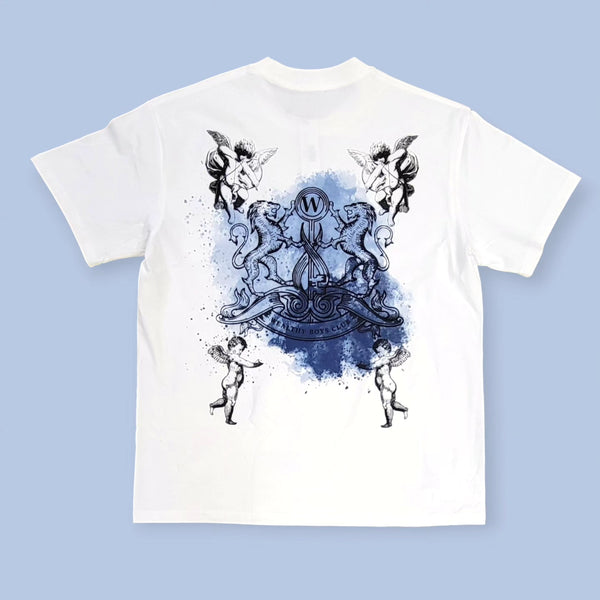 WEALTHY FLYING ANGLE TEE-WHITE & BLUE