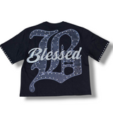 BLIND ANGEL BOXY FIT TEE - BLACK